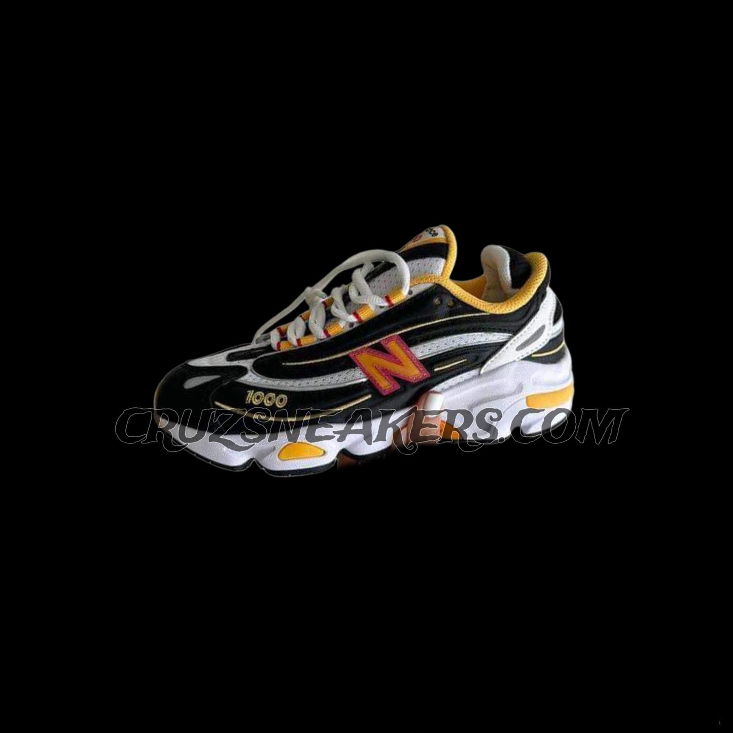 New balance 1000 black / white / yellow premium