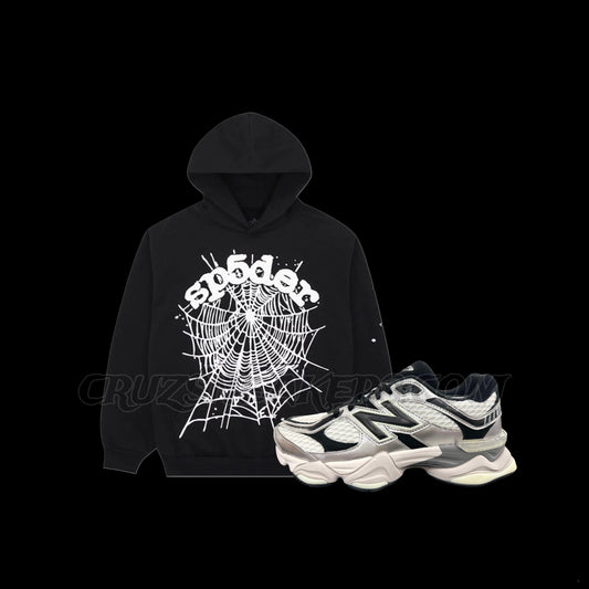 New balance 9060 silver- Sp5der OG Web Hoodie 'Black'