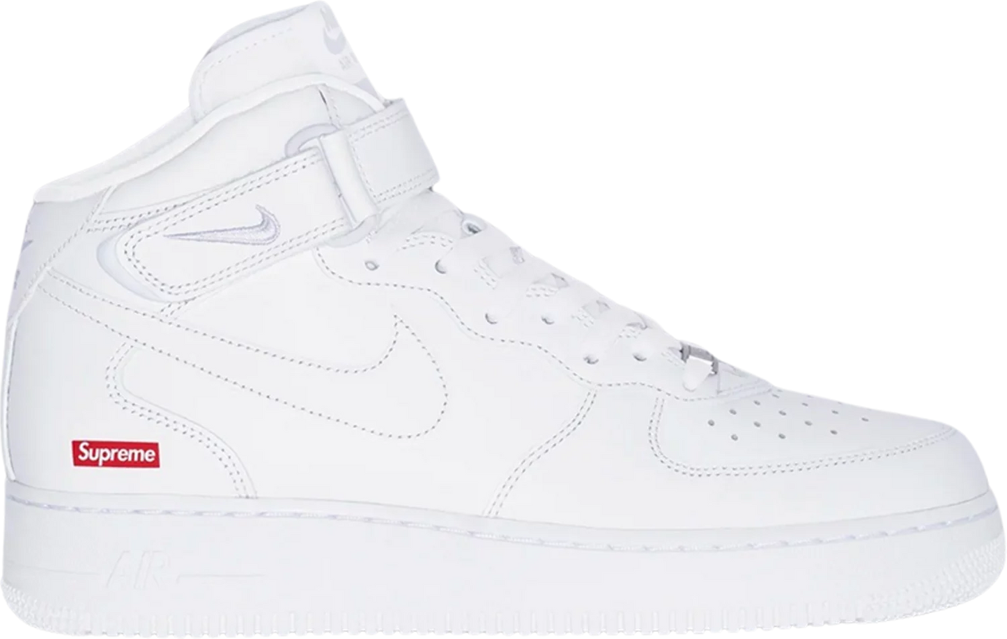 Supreme x Air Force 1 Mid 'Box Logo - Triple White'