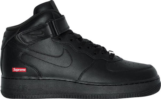 Supreme x Air Force 1 Mid 'Box Logo - Triple Black'