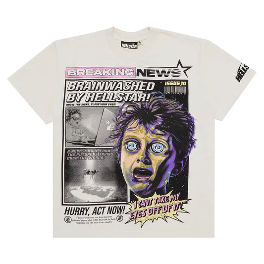 Hellstar Breaking News T-Shirt 'White'