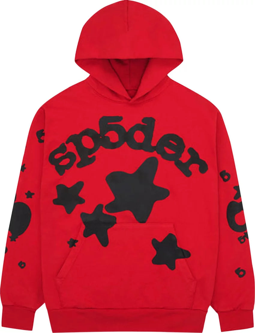 Sp5der Beluga Hoodie 'Red/Black'