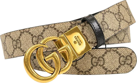 Gucci GG Marmont Reversible Belt 'Beige/Ebony/Nero'