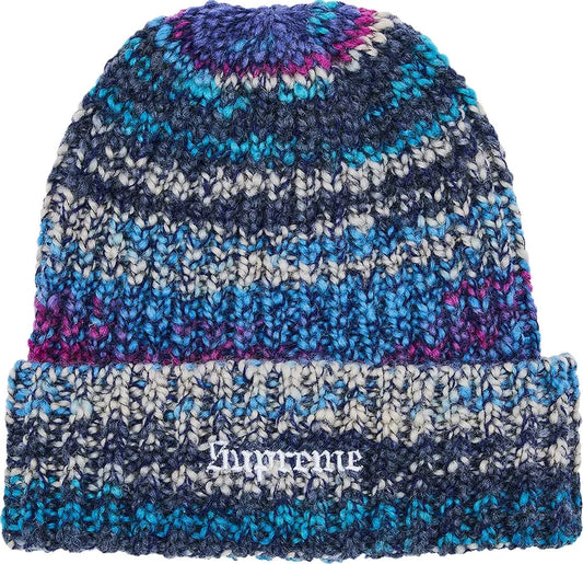 Supreme Space Dye Stripe Beanie 'Blue'