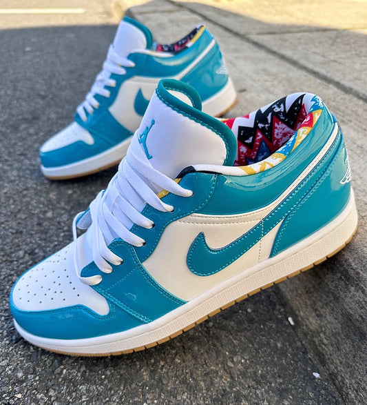 JORDAN 1 LOW BARCELONA TEAL WHITE