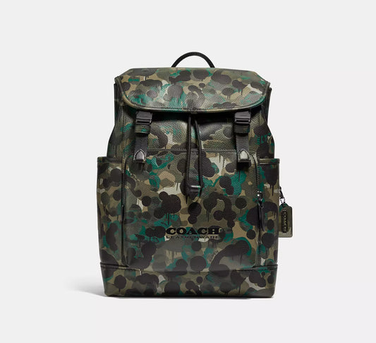 League Flap Backpack With Camo Print