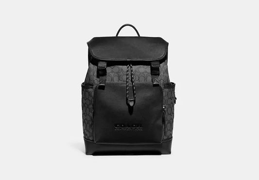 League Flap Backpack In Signature Jacquard